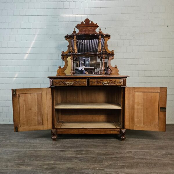 Buffetschrank Schrank Gründerzeit 1880 Nussbaum – Bild 11