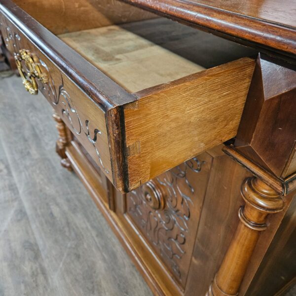 Buffetschrank Schrank Gründerzeit 1880 Nussbaum – Bild 14