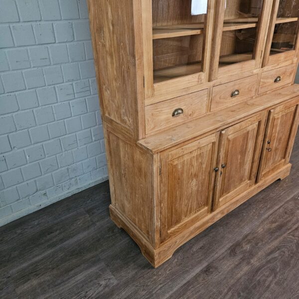 Vitrine Bücherschrank Teakholz 1,56 m – Bild 7