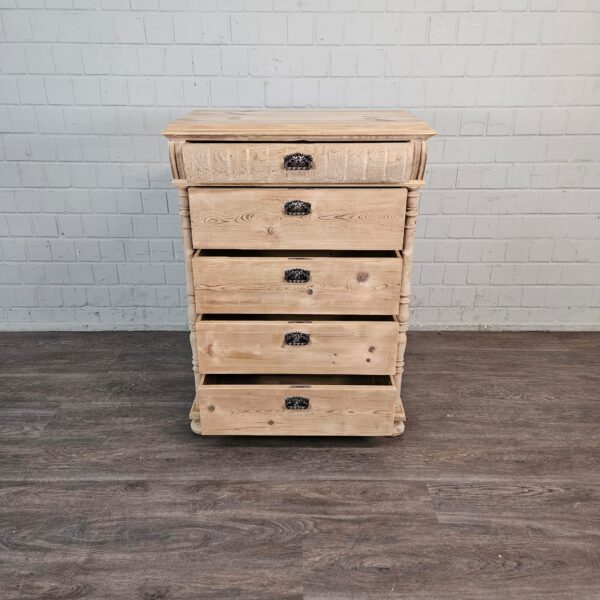 Hochkommode Kommode Gründerzeit 1880 Kiefer – Bild 14