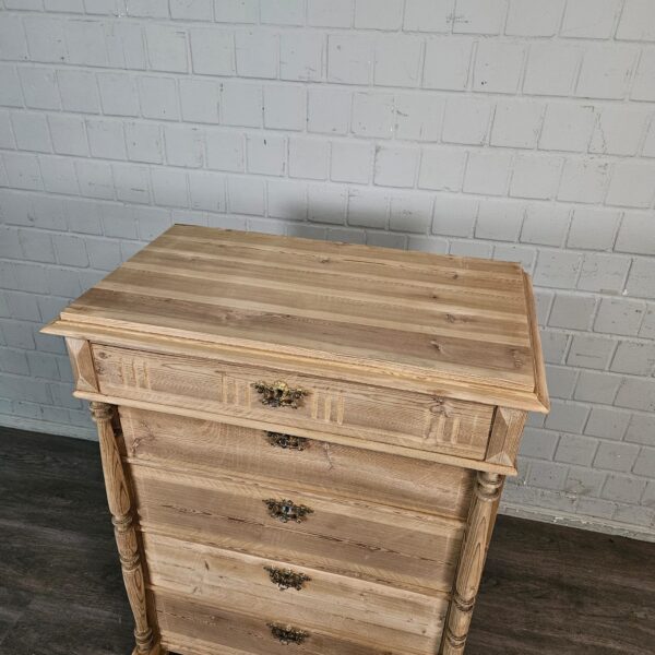 Hochkommode Kommode Gründerzeit 1880 Kiefer – Bild 5