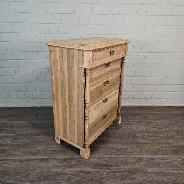 Hochkommode Kommode Gründerzeit 1880 Kiefer – Bild 4