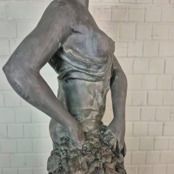 Skulptur Statue Frau 2,30 m Bronze 1920 – Bild 5