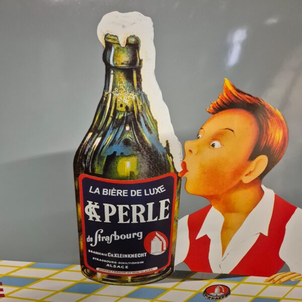 Emaille-Reklameschild "Bières Perle d'Alsace" 1,00 m x 0,65 m – Bild 5