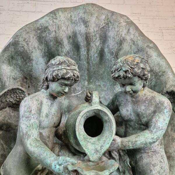 Brunnen Wasserspiel "Muschel mit Putten" Bronze 1,53 m – Bild 3