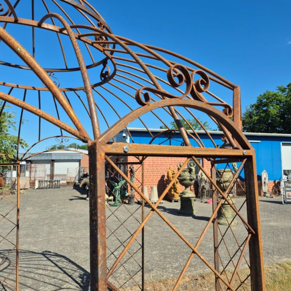 Pavillon Pergola Stahl in Rostoptik Ø 3,50 m – Bild 6