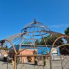 Pavillon Pergola Stahl in Rostoptik Ø 3,50 m – Bild 2