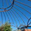 Pavillon Pergola Stahl in Rostoptik Ø 3,50 m – Bild 4