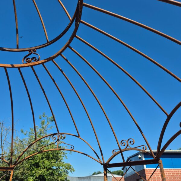Pavillon Pergola Stahl in Rostoptik Ø 3,50 m – Bild 4
