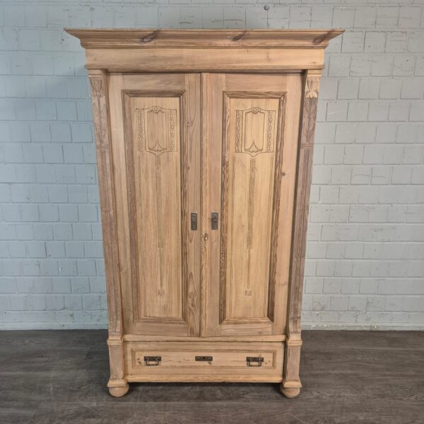 Schrank Kleiderschrank Jugendstil 1900 Kiefer – Bild 2