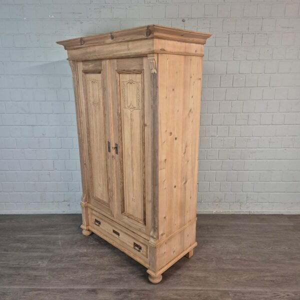 Schrank Kleiderschrank Jugendstil 1900 Kiefer – Bild 3