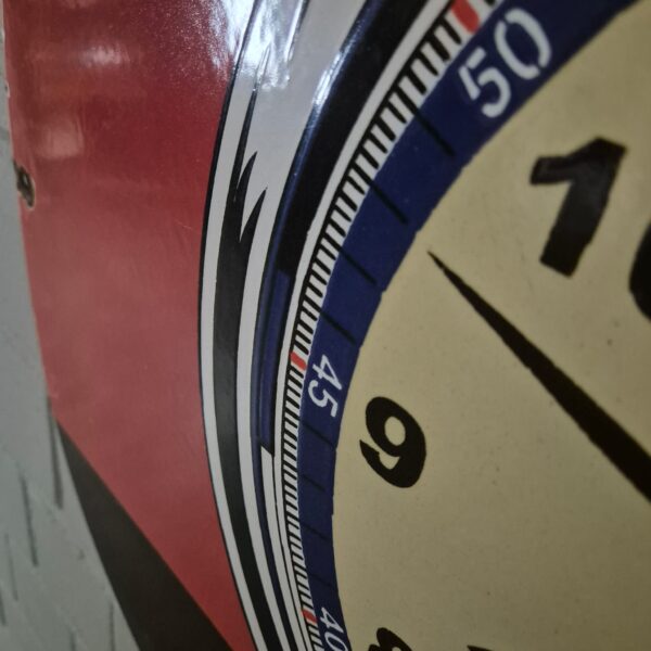 Vintage Emaille-Schild Reklameschild "Heuer" Ø 0,76 m – Bild 3