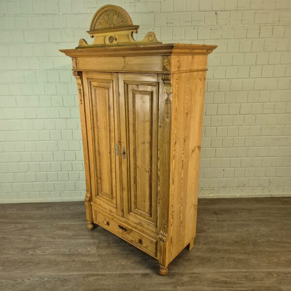 Schrank Kleiderschrank Gründerzeit 1880 Kiefer – Bild 3