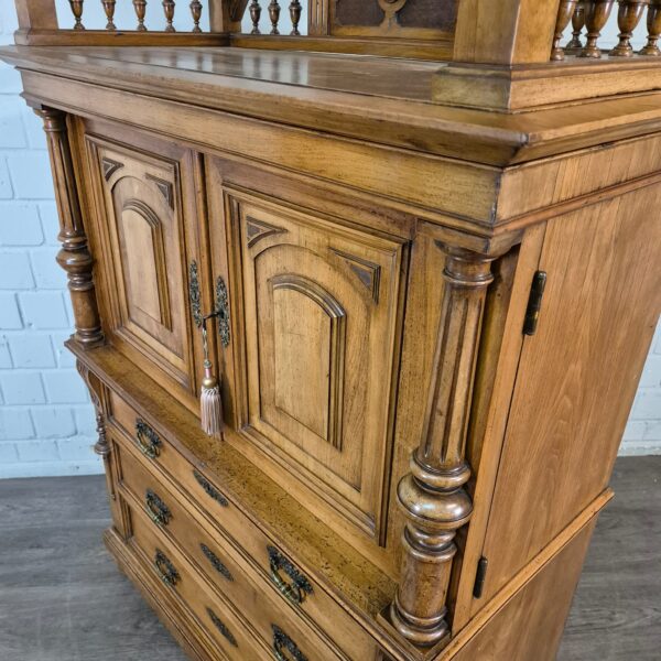 Schrank Kabinettschrank Gründerzeit 1880 Nussbaum – Bild 9