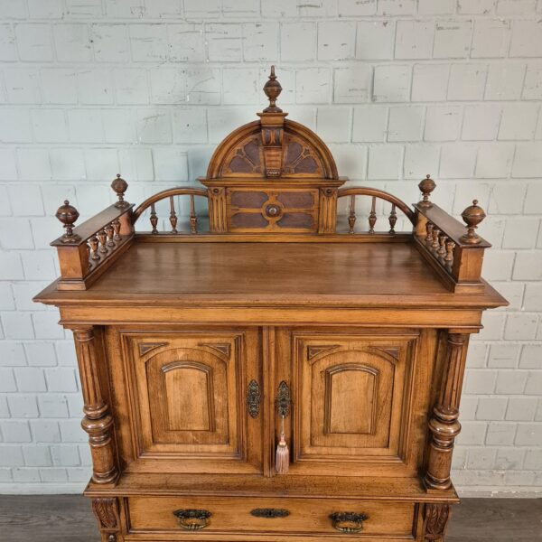 Schrank Kabinettschrank Gründerzeit 1880 Nussbaum – Bild 4