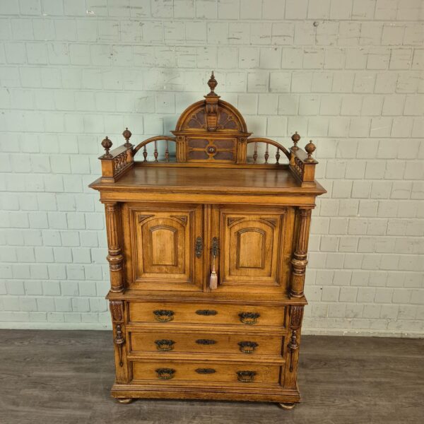 Schrank Kabinettschrank Gründerzeit 1880 Nussbaum – Bild 2