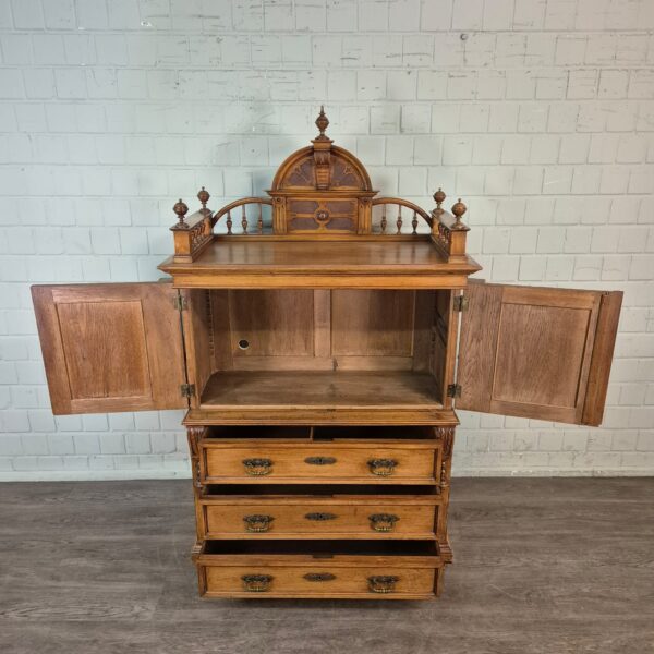 Schrank Kabinettschrank Gründerzeit 1880 Nussbaum – Bild 15
