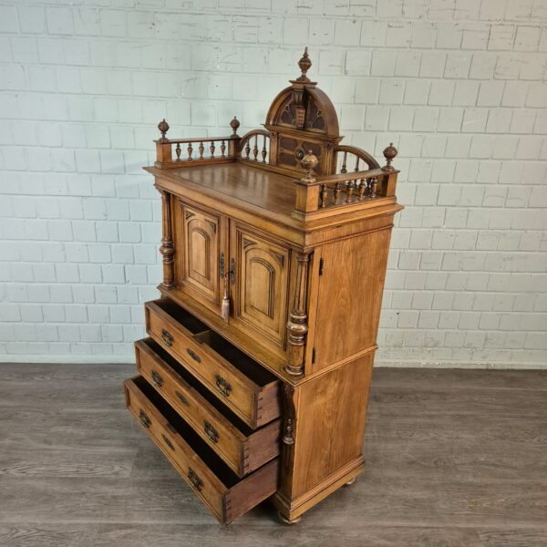 Schrank Kabinettschrank Gründerzeit 1880 Nussbaum – Bild 13