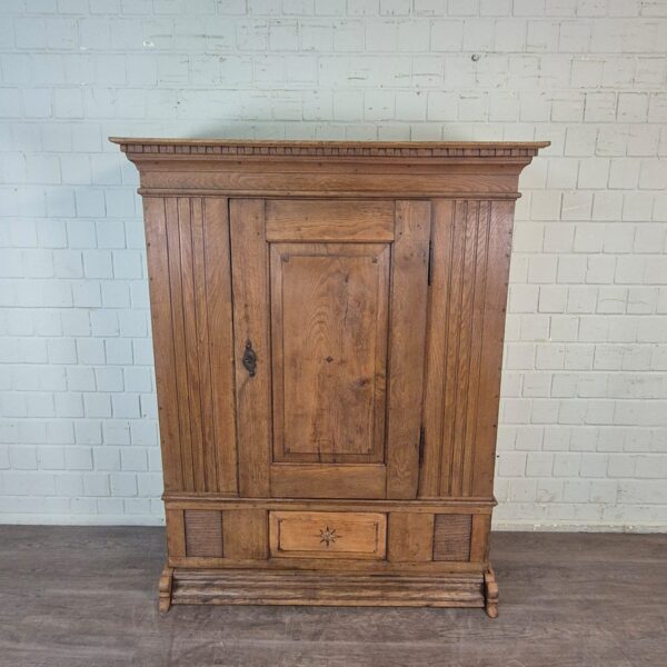 Schrank Geschirrschrank Barock 1800 Eiche – Bild 2