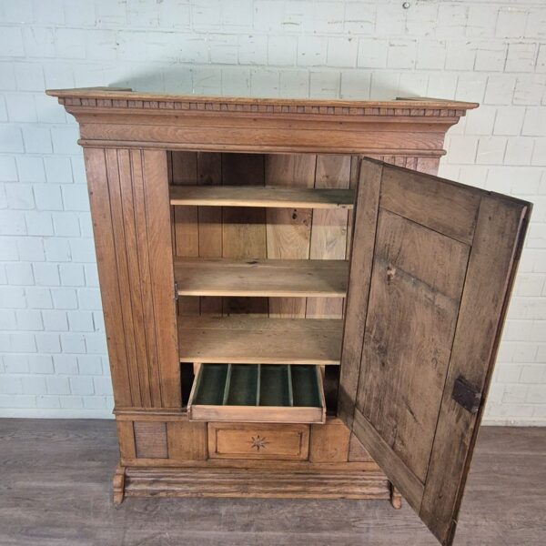 Schrank Geschirrschrank Barock 1800 Eiche – Bild 12