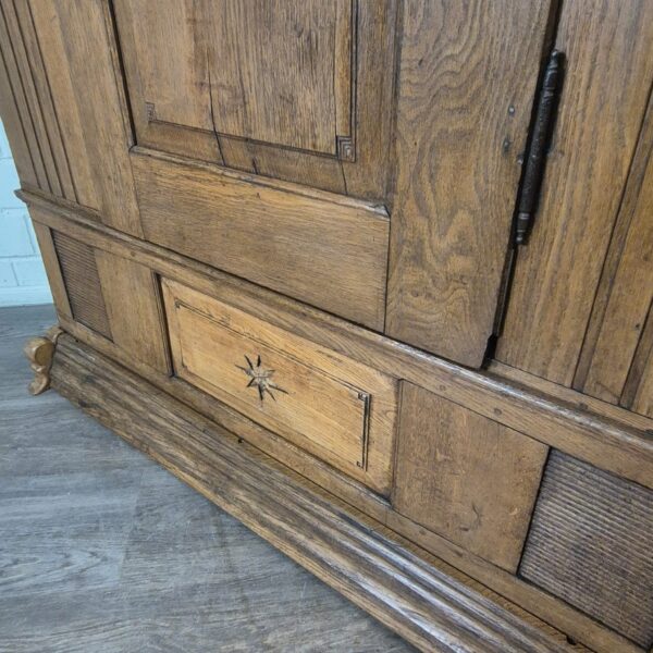 Schrank Geschirrschrank Barock 1800 Eiche – Bild 10