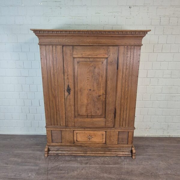 Schrank Geschirrschrank Barock 1800 Eiche – Bild 3