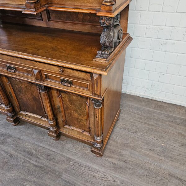 Buffetschrank Schrank Gründerzeit 1880 Nussbaum – Bild 9