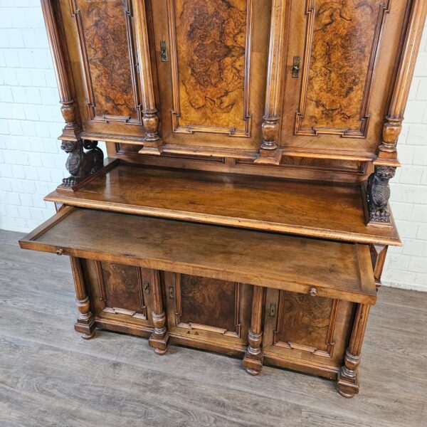 Buffetschrank Schrank Gründerzeit 1880 Nussbaum – Bild 14