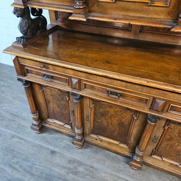Buffetschrank Schrank Gründerzeit 1880 Nussbaum – Bild 8