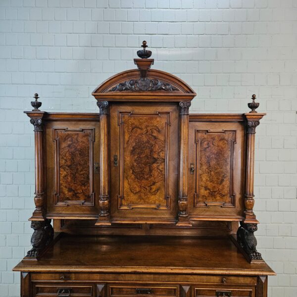 Buffetschrank Schrank Gründerzeit 1880 Nussbaum – Bild 3