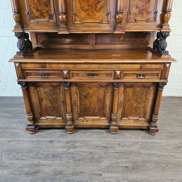 Buffetschrank Schrank Gründerzeit 1880 Nussbaum – Bild 4