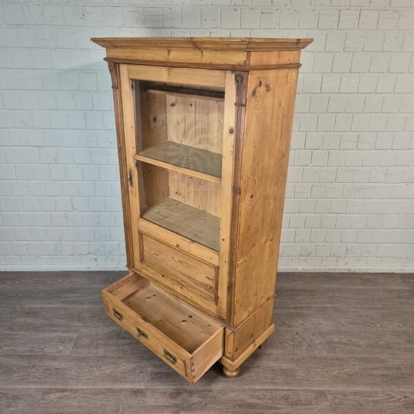 Vitrine Geschirrschrank Jugendstil 1910 Kiefer – Bild 9