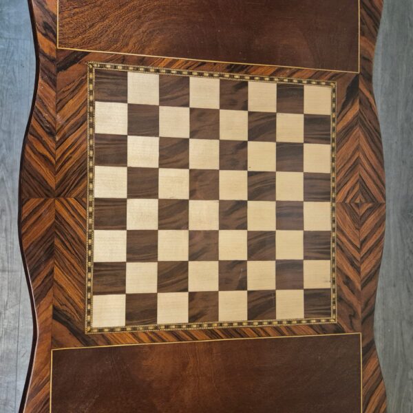 Spieltisch Schach & Dame Beistelltisch Nussbaum 0,75 m – Bild 10
