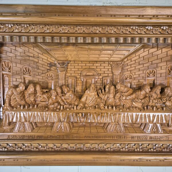 3D Teakholz-Wandrelief "Das letzte Abendmahl" 1,20 m – Bild 7