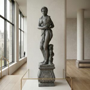 Skulptur Statue Frau 2,30 m Bronze 1920