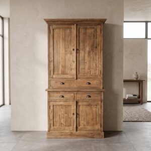 Aufsatzschrank Kleiderschrank Teakholz 1,12 m