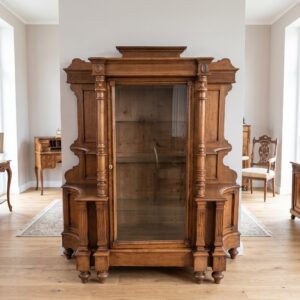 Vitrine Geschirrschrank Gründerzeit 1880 Eiche