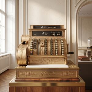 Ladenkasse Kasse National 1910 Kupfer Messing