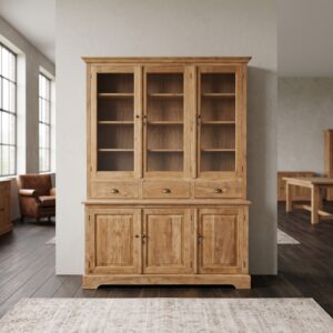 Vitrine Bücherschrank Teakholz 1,56 m
