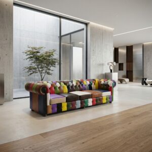 Chesterfield Sofa Couch Leder Modell Karneval 2,90 m