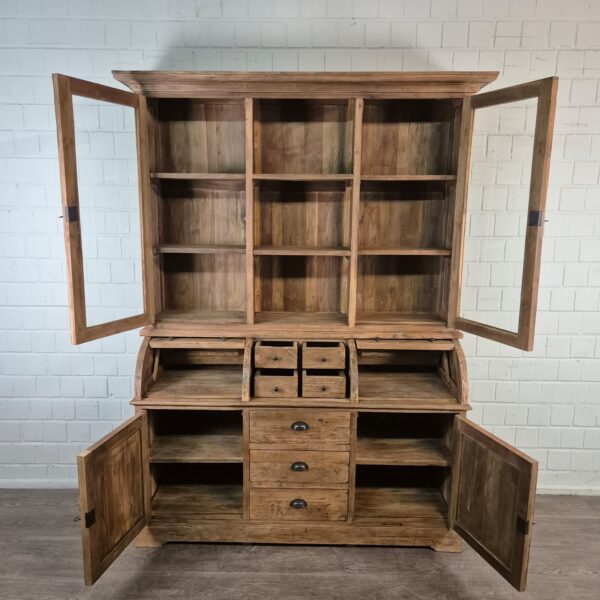 Buffetschrank Vitrine 1,65 m Teakholz – Bild 16