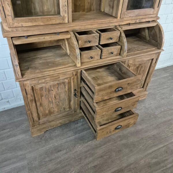 Buffetschrank Vitrine 1,65 m Teakholz – Bild 19