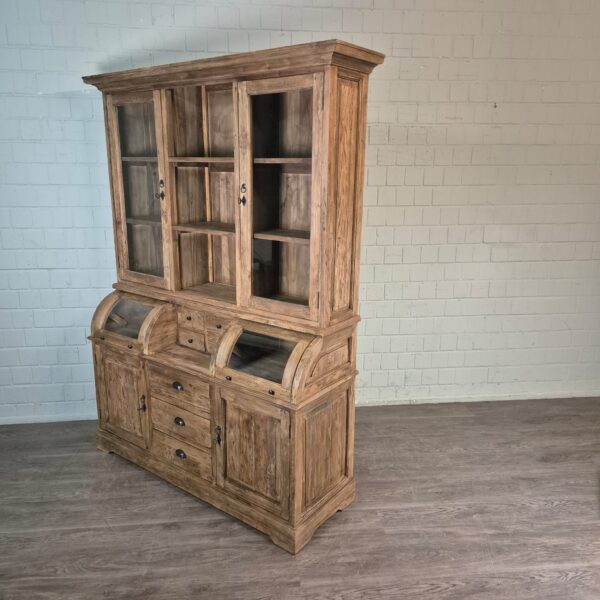 Buffetschrank Vitrine 1,65 m Teakholz – Bild 3