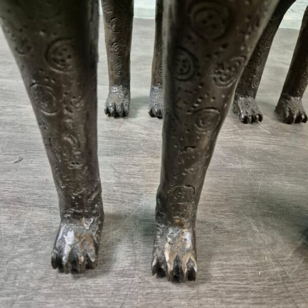 Dekoration Skulpturen Sphinx-Set 1950 Bronze 0,50 m – Bild 16