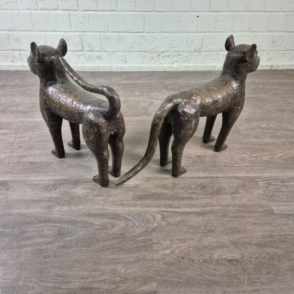 Dekoration Skulpturen Sphinx-Set 1950 Bronze 0,50 m – Bild 14