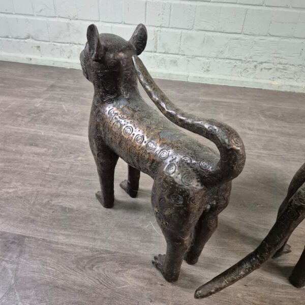 Dekoration Skulpturen Sphinx-Set 1950 Bronze 0,50 m – Bild 13