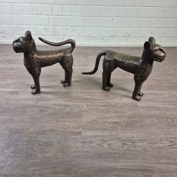 Dekoration Skulpturen Sphinx-Set 1950 Bronze 0,50 m – Bild 11