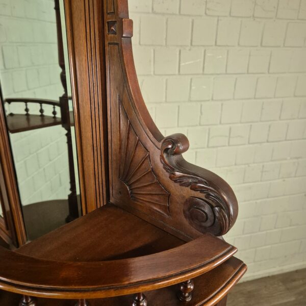 Buffetschrank Spiegelschrank Jugendstil 1895 Nussbaum – Bild 14