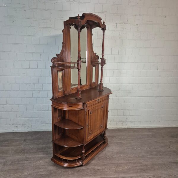 Buffetschrank Spiegelschrank Jugendstil 1895 Nussbaum