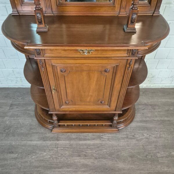 Buffetschrank Spiegelschrank Jugendstil 1895 Nussbaum – Bild 7